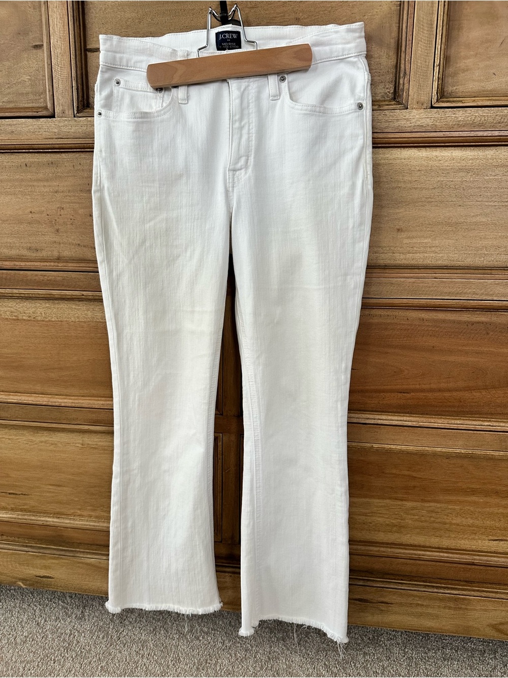 J. Crew White Flare Jeans